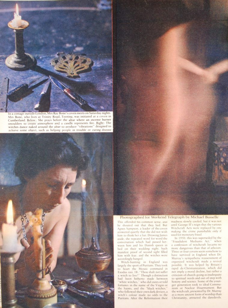 page from magazine with eb